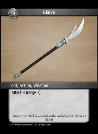 Glaive weapon card